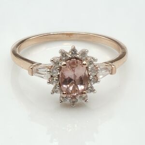 NWT Spectacular Genuine Blush Tourmaline Ring